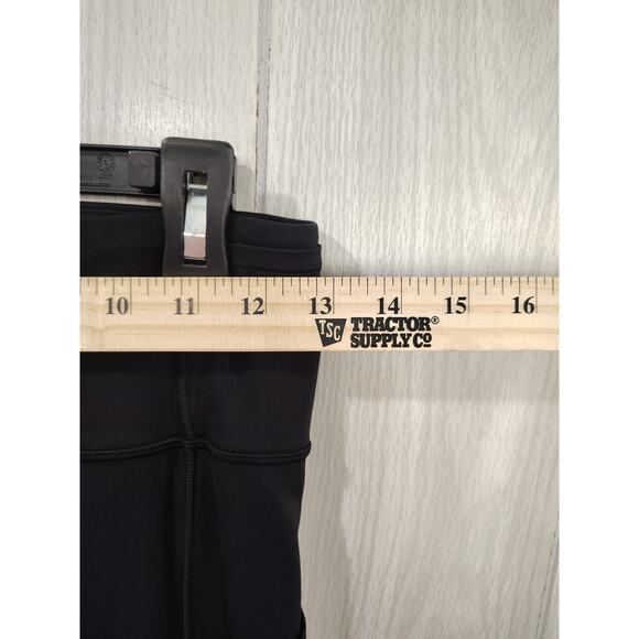 Lululemon Cropped Fast Free Leggings Black Athletic Workout Biker Sport - Picture 4 of 6